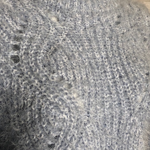Freshman fuzzy blue sweater, NWT, medium - Picture 5 of 10
